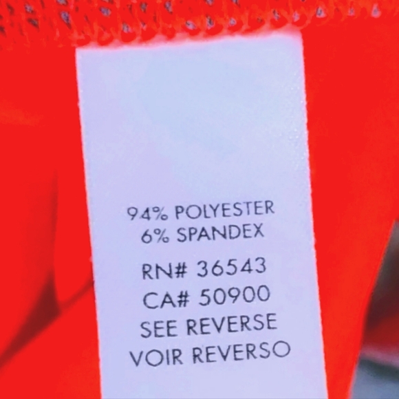 Men's CK Performance Shirt Size Large Orange-Red & Grey Short Sleeves - Picture 4 of 8